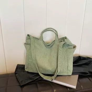 Сумка через плечо женская японская сумка-тоут на молнии для поездок на работу из утолщенного холста для отдыха и творчества, для студентов, простая сумка через плечо чёрный