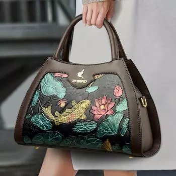 Сумка через плечо женская сумка через плечо в китайском стиле атмосферная женская сумка чёрный