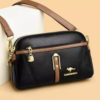 Сумка через плечо женская сумка через плечо женская модная женская сумка среднего возраста маленькая квадратная сумка чёрный