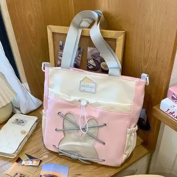 Сумка через плечо женская сумка через плечо большая вместимость студенческая нейлоновая сумка сумка для поездок на работу фиолетовый