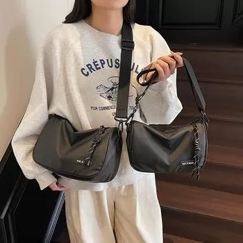 Сумка через плечо женская сумка через плечо однотонная большая вместительная сумка-мессенджер Small чёрный