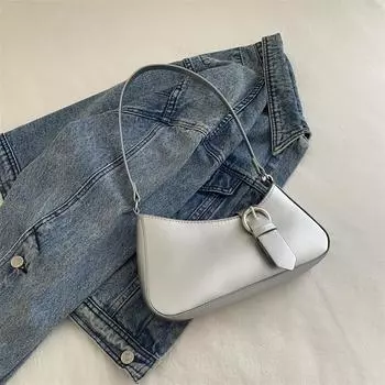 Сумка через плечо, женская сумка-мессенджер из высококачественной ткани, на одно плечо, французский дизайн, фактурная сумка-багет, женская сумка серебряный