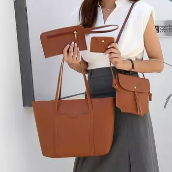 Сумка через плечо женская сумка сумка для мамы маленькая сумка сумка для мелочи подарочная сумка из четырех частей красный