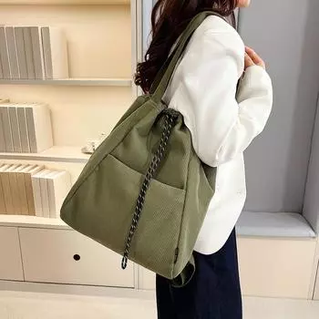 Сумка через плечо женская сумка-тоут сумка легкая большая вместимость рюкзак для отдыха на открытом воздухе бархатный рюкзак хаки