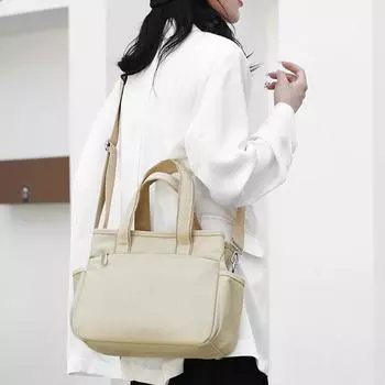 Сумка через плечо женская сумка тренд простая модная большая вместительная холщовая сумка хаки