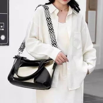 Сумка через плечо женская сумка тренд простая модная большая вместительная ручная водонепроницаемая нейлоновая сумка серый