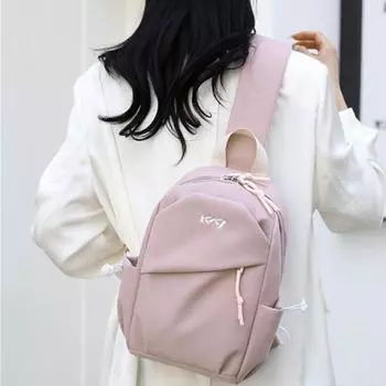 Сумка через плечо женская сумка тренд простая модная большая вместительная ручная нейлоновая сумка розовый