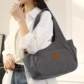 Сумка через плечо женская сумка тренд простая модная большая вместительная холщовая сумка хаки