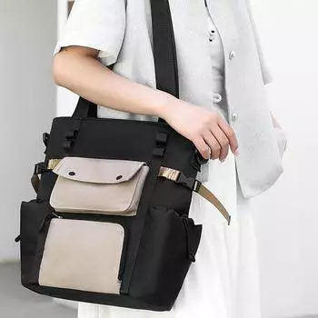 Сумка через плечо женская сумка Trend Simple Fashion большая вместимость ручная сумка через плечо Oxford чёрный