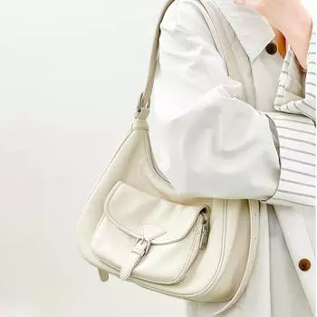 Сумка через плечо женская сумка винтажная сумка большая вместимость первый слой коровьей кожи сумка на плечо кремовый