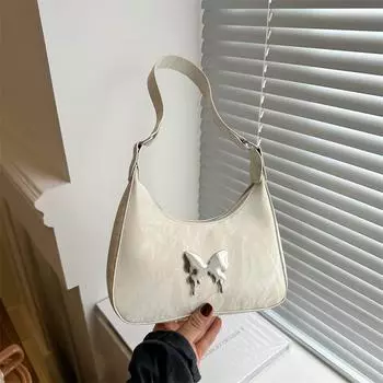 Сумка через плечо женская трендовая летняя мода 2024 года новая красивая индивидуальная сумка-мессенджер с бабочкой под мышкой чёрный