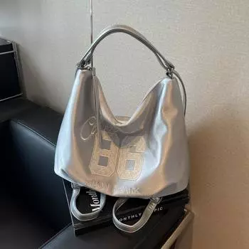 Сумка через плечо женская в стиле колледжа с буквенным принтом женская сумка-тоут рюкзак белый