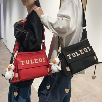 Сумка через плечо, женский рюкзак большой емкости, студенческий класс, сумка через плечо, мужская сумка-мессенджер чёрный