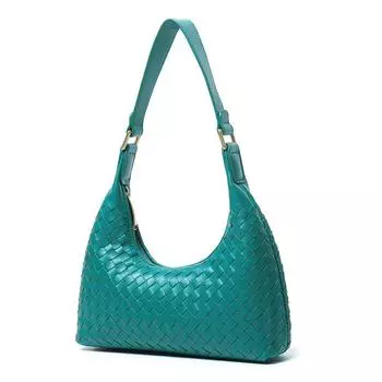 Сумка через подмышку из овчины, плетеная вручную, женская сумка через плечо из натуральной кожи розовый