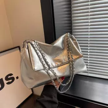 Сумка через подмышку Premium sense simple 2024 новая женская сумка модная большая вместительная сумка через плечо модная универсальная сумка-мессенджер чёрный