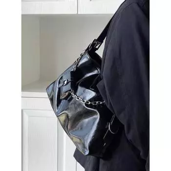 Сумка через подмышку Premium sense simple, сумка через плечо, весна и лето, новая женская сумка, модная, большой емкости, сумка-мессенджер чёрный