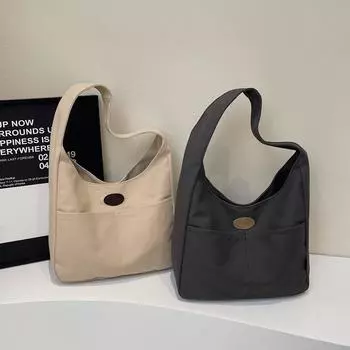 Сумка через подмышку женская большая вместительная сумка через плечо для поездок на работу и обратно студенческая сумка-тоут белый