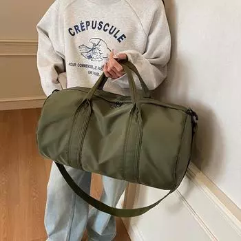 Сумка-цилиндр, спортивная сумка через плечо, женская сумка через плечо, спортивная сумка, фитнес-сумка, багажная сумка, сумка для хранения вещей чёрный