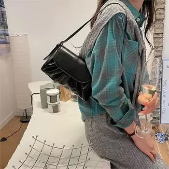 Сумка Cloud bag senior feeling женская летняя 2024 мягкая восковая плиссированная сумка подмышкой на одно плечо косая маленькая сумка женская