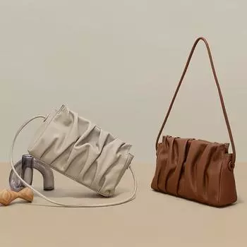 Сумка Cloud, женская сумка из натуральной кожи, модная сумка через плечо бежевый