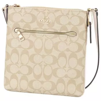 Сумка COACH FCS182 CS182 Light Khaki x Chalk Luxury Canvas Recycled Leather Mini Rowan File Bag женская [Coach] (Рюкзак) [Продукт для аутлета]