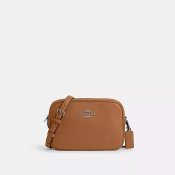 Сумка Coach Jamie Camera Bag серебристого цвета с легким седлом