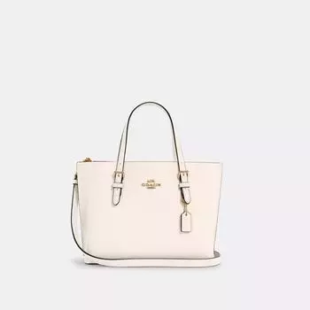Сумка Coach Mollie Tote 25 с золотым мелом и легким седлом