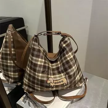 Сумка Commuter большого объема женская наплечная 2024 новая популярная иностранная сумка через плечо сумка-мессенджер сумка-тоут