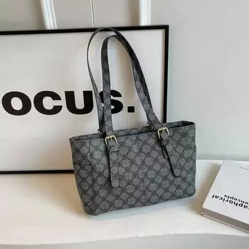 Сумка Commuter большой вместимости, летняя новая женская сумка 2024 года, модная ретро-сумка через плечо, популярная фактурная сумка-тоут