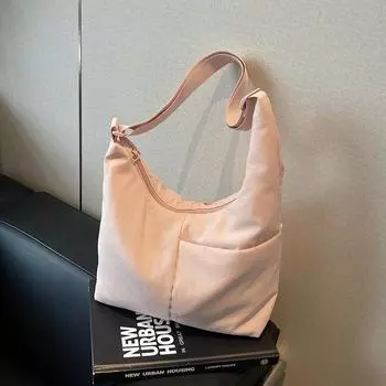 Сумка Commuter Crossbody большой емкости женская сумка-тоут однотонная сумка через плечо бежевый