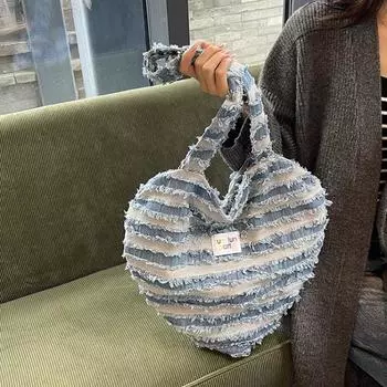 Сумка Commuter Luxury Sweet через плечо Высококачественная полосатая элегантная сумка-тоут для колледжа чёрный