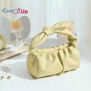 Сумка Cozy Up Cloud, плиссированная сумка подмышками, ремешок-цепочка, ремень через плечо, женская сумка через плечо 20x11x10cm белый