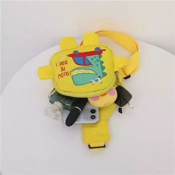 Сумка Детская нейлоновая сумка-мессенджер Новая мультяшная милая машинка динозавр нагрудная сумка Модный универсальный мужской и женский рюкзак сокровищ красный