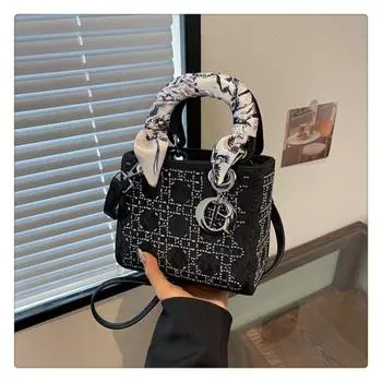 Сумка Diamond Bag, сумка Daifei 2024, новый стиль Cross-border Small Fragrance, высококачественная и элегантная сумка с четырьмя отделениями, диагональ на одно плечо