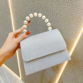 Сумка Diamond Square женская сумка Water Diamond Banquet Bag Socialite Cheongsam Small Bag серебряный