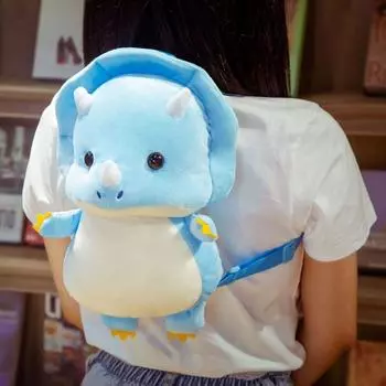 Сумка динозавров, детская кукла трицератопса, игрушка в виде животного, плюшевая школьная сумка динозавра, плюшевый рюкзак, кукла динозавра, кукла тираннозавра рекса