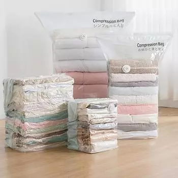 Сумка для экономии места в дороге, сворачивающаяся, компрессионная, не требует насоса, многоразовая вакуумная одежда, дорожная сумка для хранения, товары для дома S