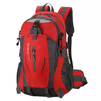 Сумка для альпинизма и отдыха на природе, мягкая нейлоновая износостойкая спортивная школьная сумка большой вместимости, модная контрастная цветная походная сумка унисекс, рюкзак для велоспорта красный