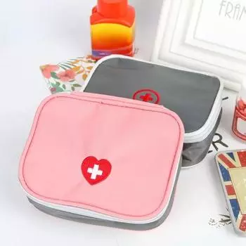 Сумка для аптечек первой помощи, переносной ящик для хранения лекарств, наборы для экстренной помощи, контейнер для таблеток, для дома, офиса, путешествий серый
