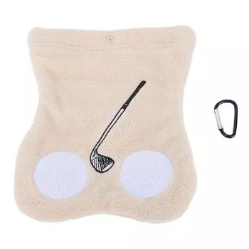 Сумка для аксессуаров с забавным принтом для мячей, двухсторонняя, бархатная, многоразовая, моющаяся, забавная сумка для мячей для папы D