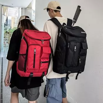 Сумка для бадминтона, рюкзак унисекс, многофункциональная молодежная спортивная школьная сумка большой емкости светло-серый