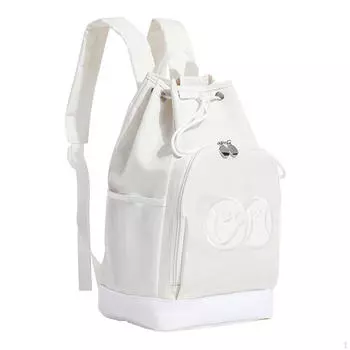 Сумка для бадминтона Теннисная сумка через плечо Практичная Большая вместимость Многоцелевая спортивная белый