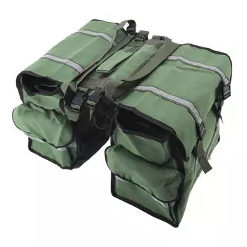 Сумка для багажника велосипеда со светоотражающими полосами, водонепроницаемая, износостойкая, парусиновая, сумка для багажника велосипеда, портативная, большая