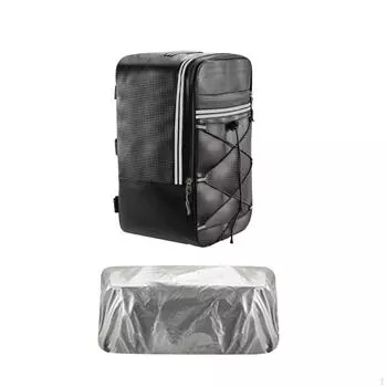 Сумка для багажника велосипеда, водонепроницаемая сумка для седла из искусственной кожи на молнии 32cmx19cmx17cm 12L