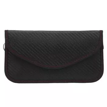 Сумка для блокировки сигнала RFID, защита от излучения, портативный мини-брелок для мобильного телефона, красный