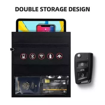 Сумка для блокировки сигнала, сумка для защиты от излучения мобильного телефона, сумка для защиты от излучения, сумка для ключей от автомобиля, сумка для хранения радиационной защиты 12x20cm