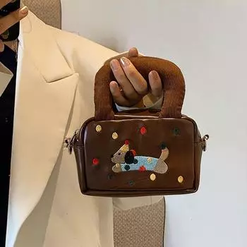 Сумка для боулинга из ПУ-кожи, однотонная, сумка для щенка из ПУ-кожи, модная сумка через плечо для собак, уличная одежда чёрный