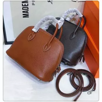 Сумка для боулинга Mini Fubao Leather Premium Feel Handbag Bill Of Lading Shoulder Crossbody Bag 20x14x9cm золотисто-коричневый