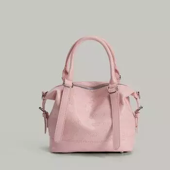 Сумка для боулинга с тиснением в виде милого щенка, большая вместимость, сумка через плечо для регулярных поездок розовый