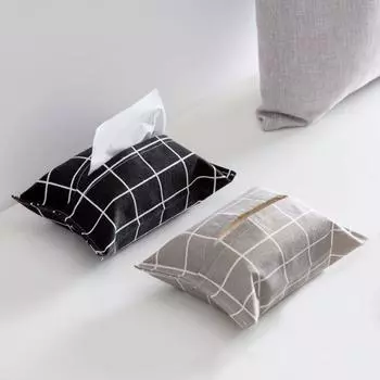 Сумка для бумажных салфеток из ткани в скандинавском стиле, модная бумажная коробка, сумка для салфеток из хлопка и льна, чехол для салфеток в стиле ретро для дома